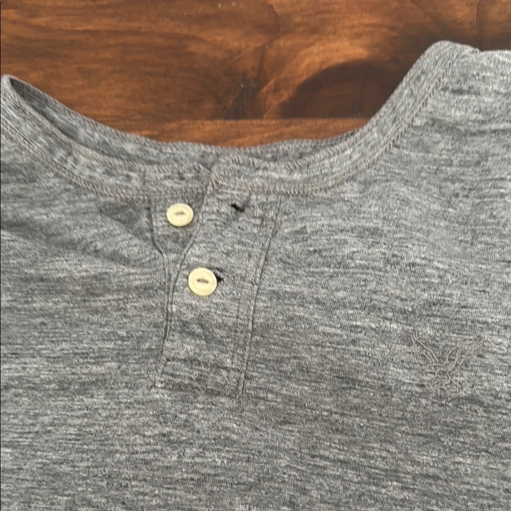 American Eagle Gray Henley AE Legend Shirt medium M